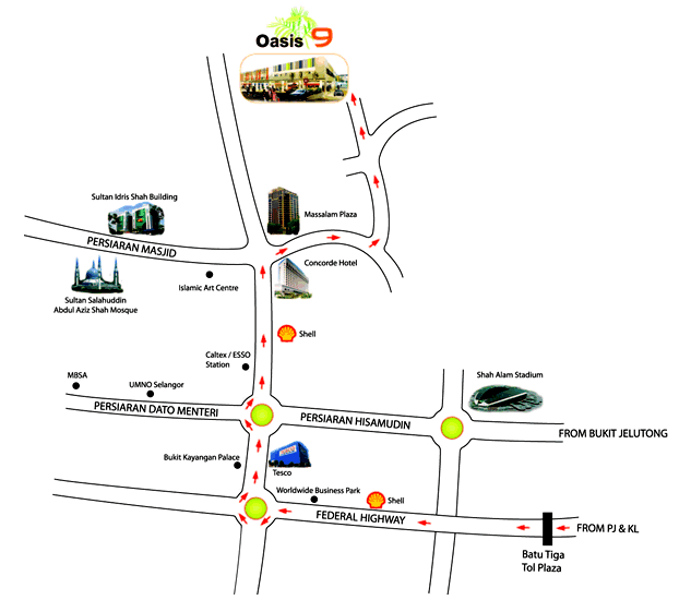 Oasis 9 Location Map